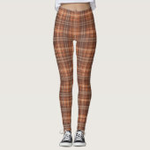 Flanel Plaid Cosy herfst gekleurde Leggings (Voorkant)