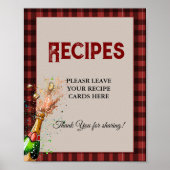 Flanel & prik  Laat je recepten Bruidscadeau Poster (Voorkant)