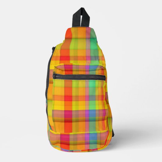 flanel sling bag (Voorkant)