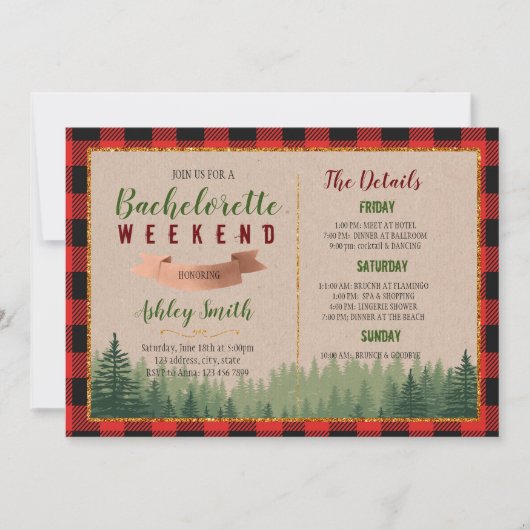 Flanel vliegt voor de Ring bachelorette Kaart (Voorkant)