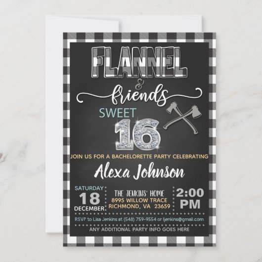 Flanel & Vrienden Feest Uitnodiging - WH (Voorkant)