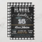 Flanel & Vrienden Feest Uitnodiging - WH (Voorkant / Achterkant)