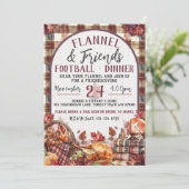 Flanel & Vrienden Football Friendsgiving-diner Kaart (Staand voorkant)