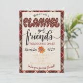 Flanel & Vrienden VriendenUitnodiging voor het din Kaart (Staand voorkant)