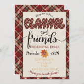 Flanel & Vrienden VriendenUitnodiging voor het din Kaart (Voorkant / Achterkant)