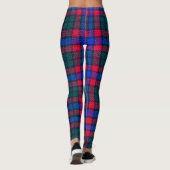 Flanel Vrouwen leggings in Rood blauw groen (Achterkant)