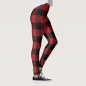 Flanel Vrouwen leggings in Rood en Zwart (Rechts)
