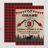 Flanel Wood Stump Forest Wilderness Verjaardag Kaart (Voorkant / Achterkant)