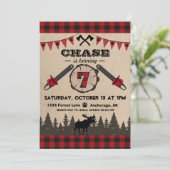 Flanel Wood Stump Forest Wilderness Verjaardag Kaart (Staand voorkant)