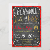 Flanelbont en Fizz Bachelorette Uitnodiging (Voorkant)