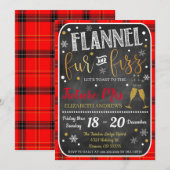 Flanelbont en Fizz Bachelorette Uitnodiging (Voorkant / Achterkant)