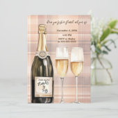 Flanellen en Fizz NieuwFlat Uitnodiging voor feest (Staand voorkant)