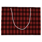 Flanellen feest voor de ring   rode geruite vrijge groot cadeauzakje (Achterkant)