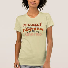 Flanellen Hooiwagens Pompoenen Truien Vuren Herfst T-shirt