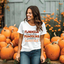 Flanellen Hooiwagens Pompoenen Truien Vuren Herfst T-shirt