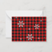 Flanellen Kerstkaart Notitiekaartje (Achterkant)