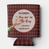 Flanellen spektakel voor de ring   rode geruite vr blikjeskoeler (Achterkant)