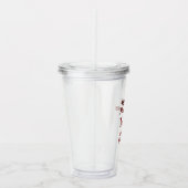 Flanellen vlindering voor de ring   rode geruite v acryl drinkbeker (Rechts)