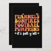 Flanellen Vuurkorven Voetbal Pompoenen Het is Herf Kaart (Voorkant / Achterkant)