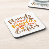 Flanels Hay Rides Pompoenen Cider Leaves Bonfires Bier Onderzetter (Linkerzijde)