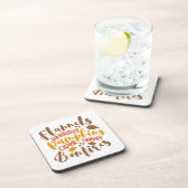 Flanels Hay Rides Pompoenen Cider Leaves Bonfires Bier Onderzetter (Rechterzijde)