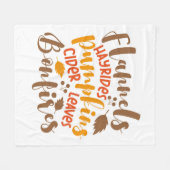 Flanels Hay Rides Pompoenen Cider Leaves Bonfires Fleece Deken (Voorkant (Horizontaal))