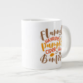 Flanels Hay Rides Pompoenen Cider Leaves Bonfires Grote Koffiekop (Voorkant rechts)