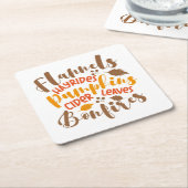 Flanels Hay Rides Pompoenen Cider Leaves Bonfires Kartonnen Onderzetters (Schuin)