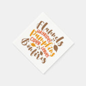 Flanels Hay Rides Pompoenen Cider Leaves Bonfires Servet (Hoek)