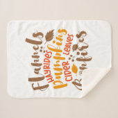 Flanels Hay Rides Pompoenen Cider Leaves Bonfires Sherpa Deken (Voorkant (horizontaal))