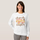 Flanels Hay Rides Pompoenen Cider Leaves Bonfires T-shirt (Voorkant volledig)