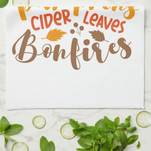 Flanels Hay Rides Pompoenen Cider Leaves Bonfires Theedoek (Gevouwen)