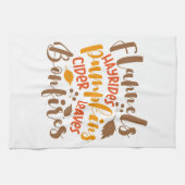 Flanels Hay Rides Pompoenen Cider Leaves Bonfires Theedoek (Horizontaal)