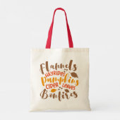 Flanels Hay Rides Pompoenen Cider Leaves Bonfires Tote Bag (Achterkant)
