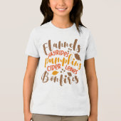 Flanels Hay Rides Pompoenen Cider Leaves Bonfires Tri-Blend Shirt (Voorkant)