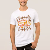 Flanels Hay Rides Pompoenen Cider Leaves Bonfires Tri-Blend Shirt (Voorkant)
