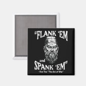 Flank Em Spank Em Sun Tzu Grappige Uitspraak Meme Magneet (Voorkant / Achterkant)