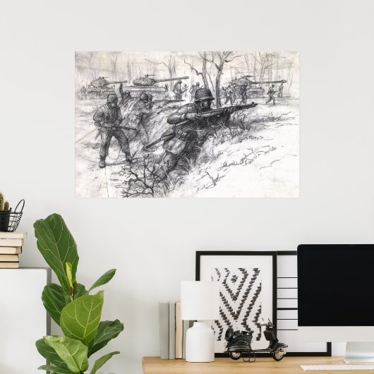 Flank-ondersteuning Poster (Thuiskantoor)