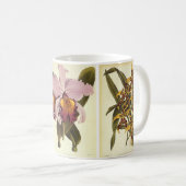  flank van Floral, Tropische orchidebloemen Koffiemok (Voorkant rechts)