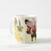  flank van Floral, Tropische orchidebloemen Koffiemok (Voorkant links)