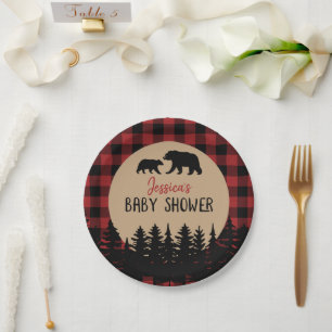 Flannel Adventure Beer Baby shower Decor Papieren Bordje