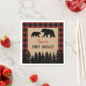 Flannel Adventure Beer Baby shower Decor Servet (Insitu)