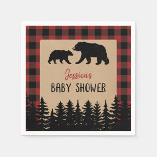 Flannel Adventure Beer Baby shower Decor Servet
