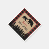 Flannel Adventure Beer Baby shower Decor Servet (Hoek)