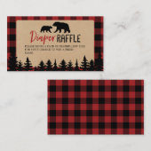 Flannel Adventure Beer Baby shower Luier Raffle Visitekaartje (Voorkant / Achterkant)