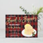 Flannel and Flapjacks Party Invitation Kaart (Staand voorkant)