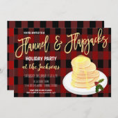 Flannel and Flapjacks Party Invitation Kaart (Voorkant / Achterkant)