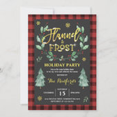 Flannel and Frost Holiday Party Uitnodiging (Voorkant)