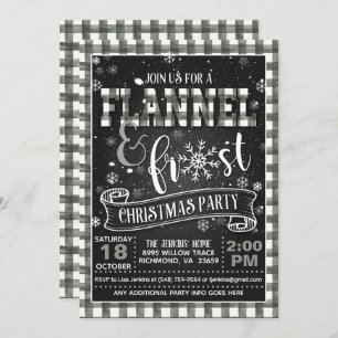 Flannel and Frost-kerstfeestdag - White Kaart