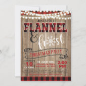 Flannel and Frost-kerstparty Invitation Light Kaart (Voorkant)